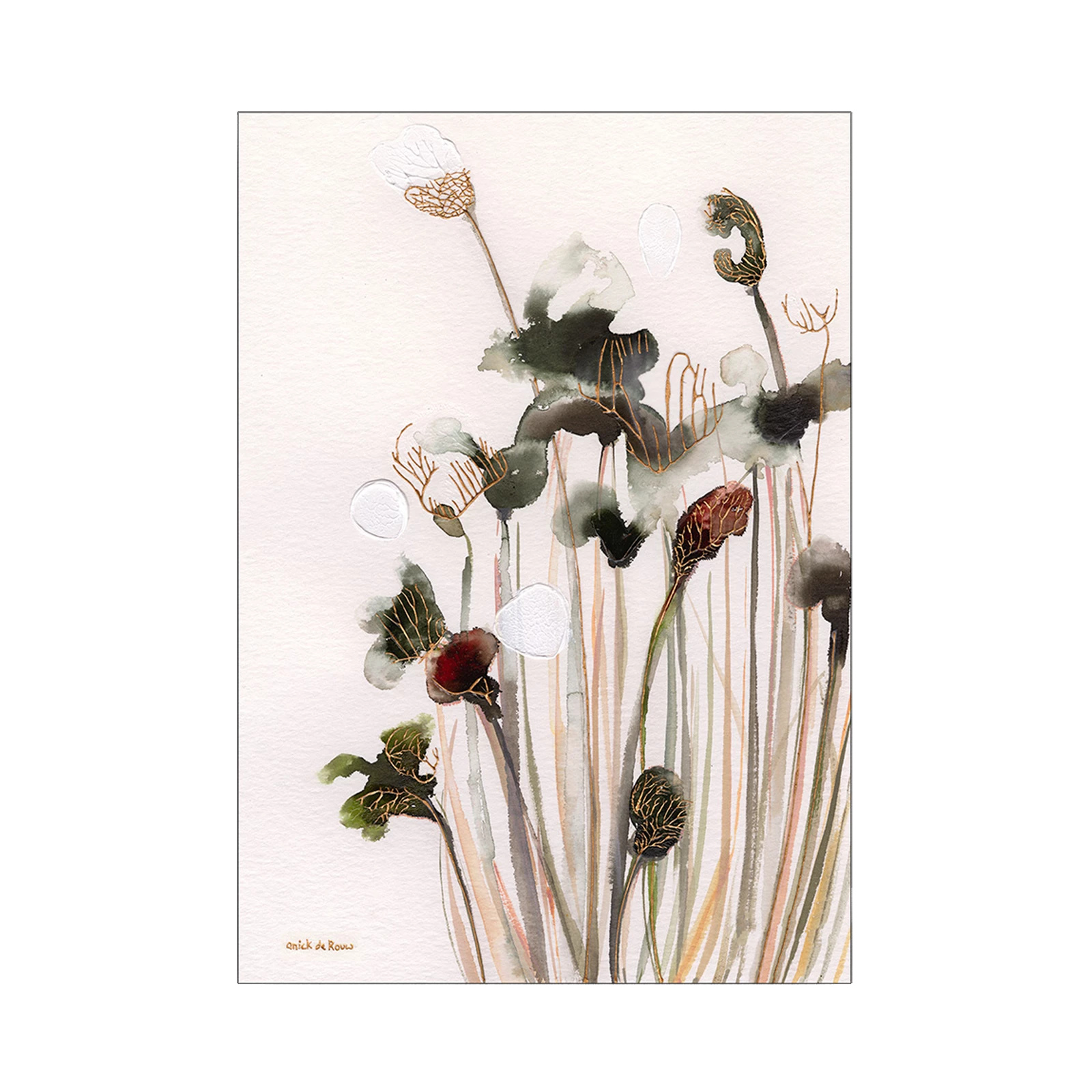 Wanddecoratie Pastel Flowers 2 (medium)