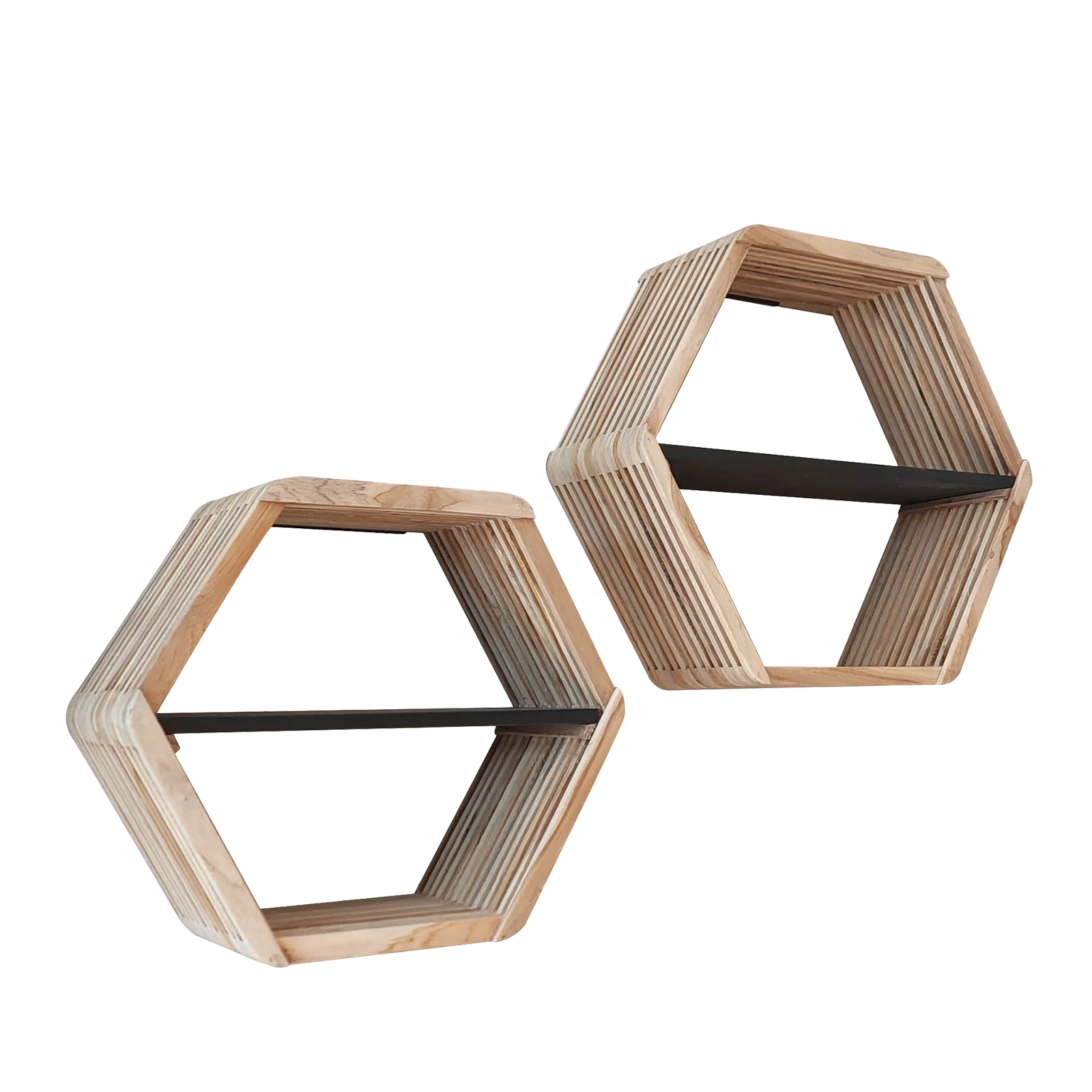 Wandschap (2 stuks) Hexagon