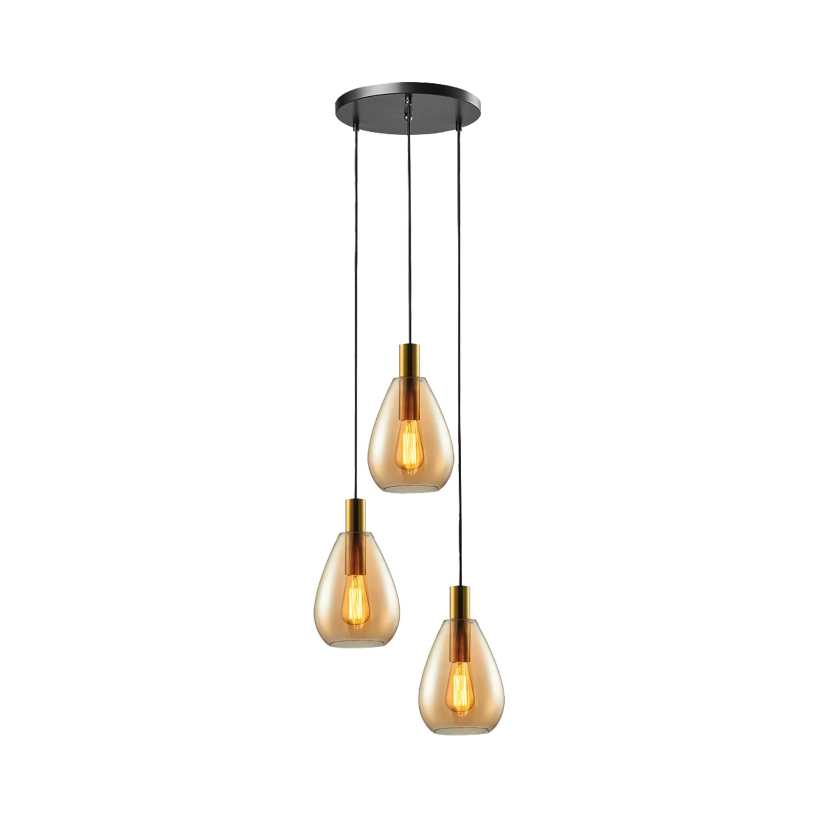 Hanglamp (3 lichts) Dorato - Brons/goud