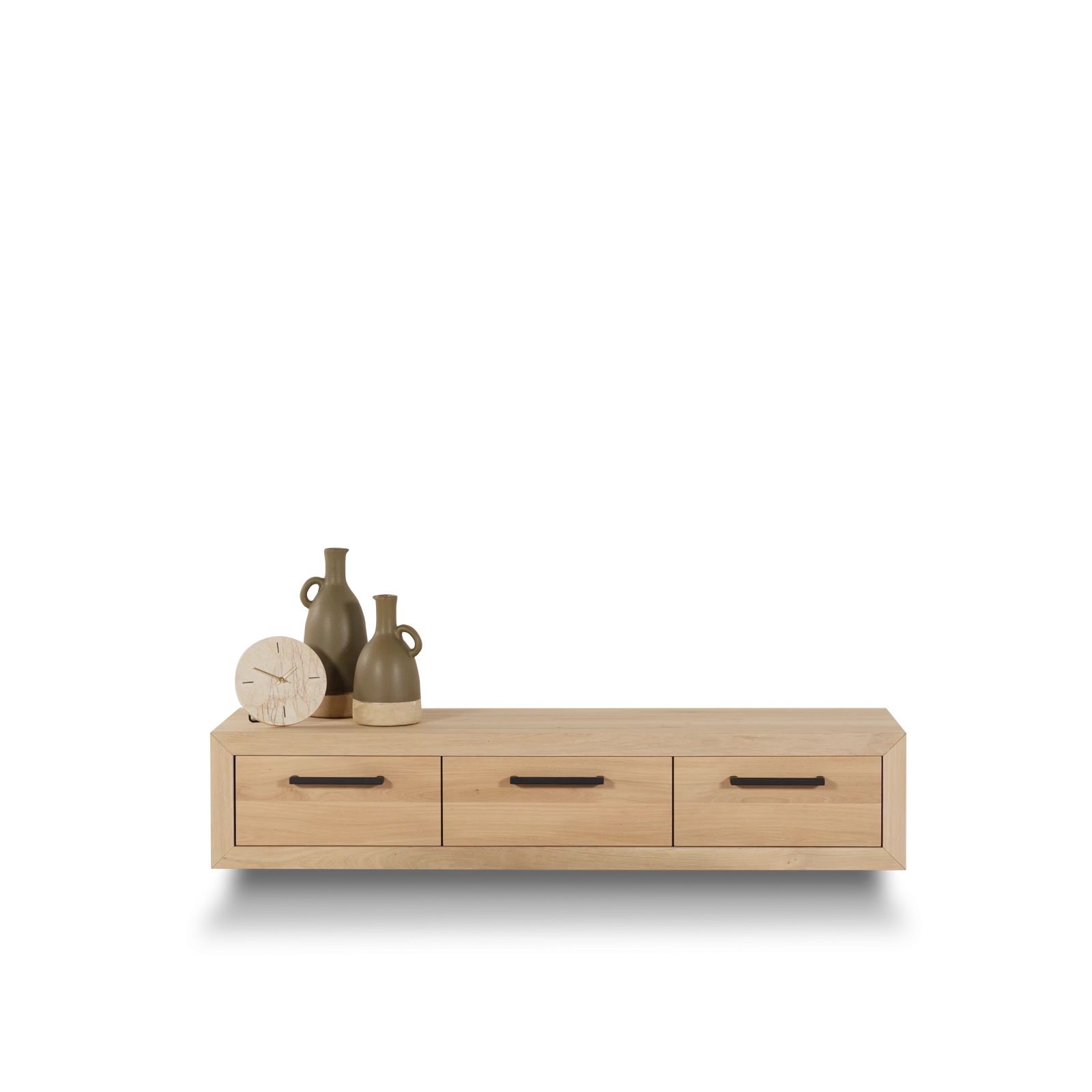 Tv meubel (150cm - 3 kleppen) Carpenter - Nature White