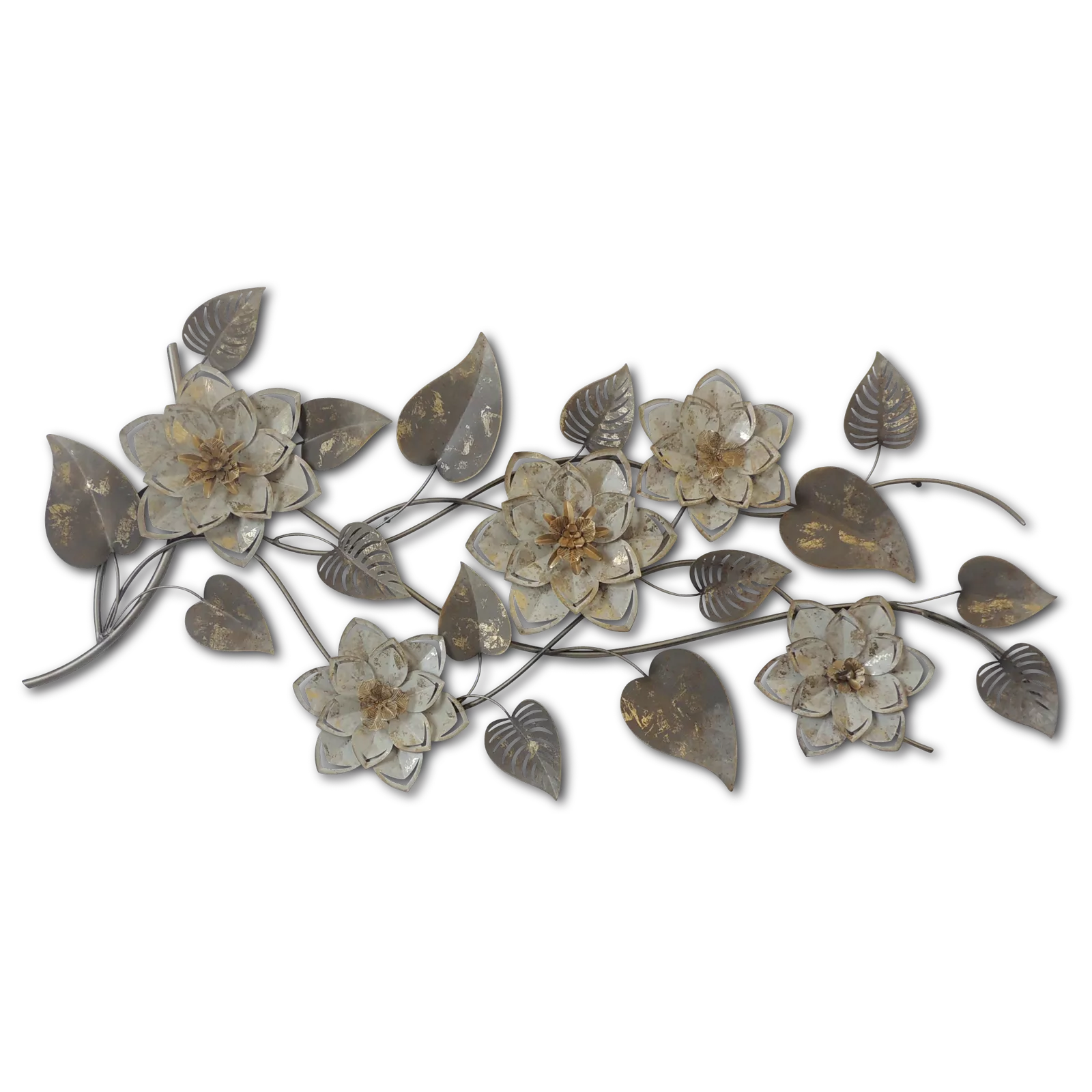 Wanddecoratie Flowers (metaal)