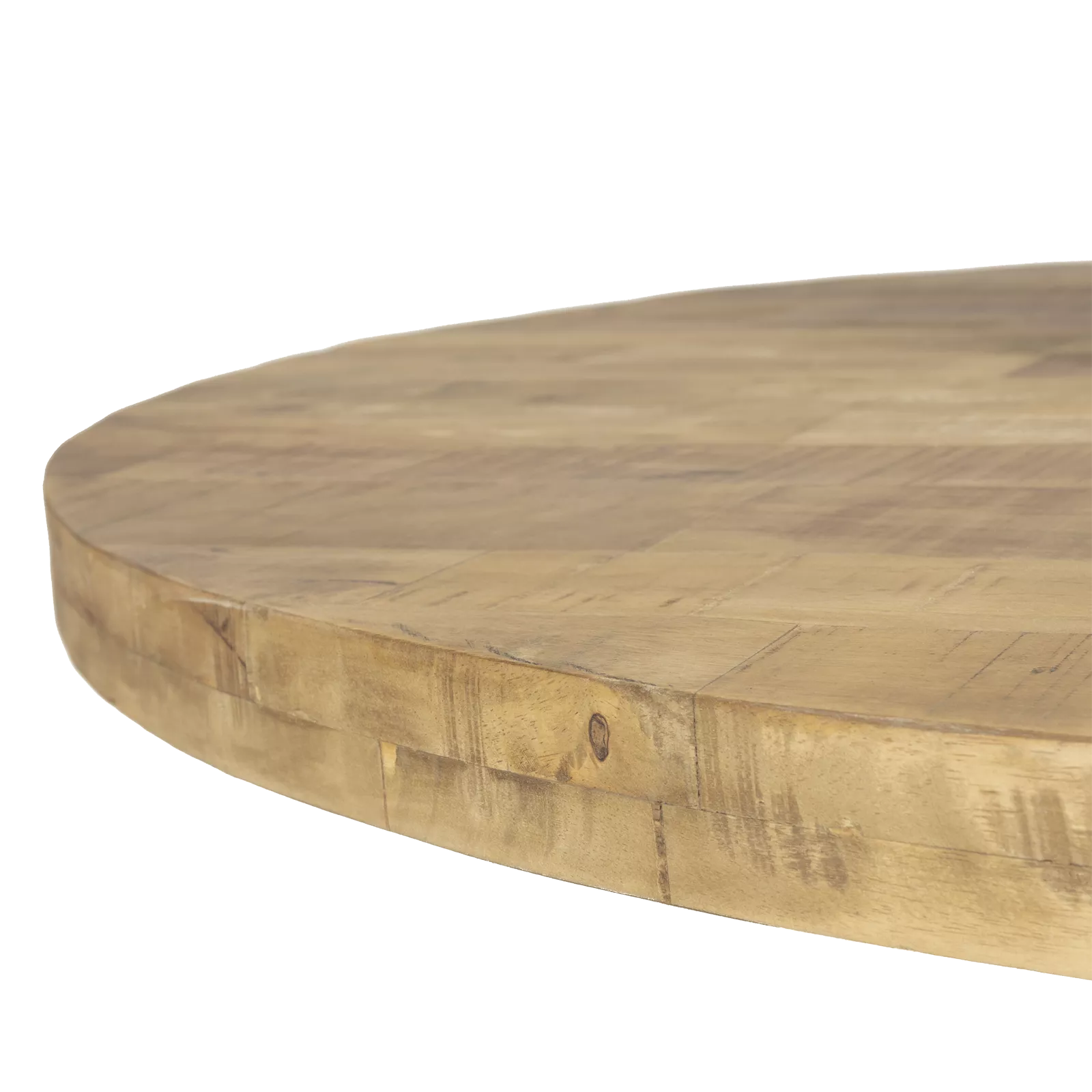 Eettafel (rond 140cm - poot 10x5cm) Steelwood - Seasoned Brown