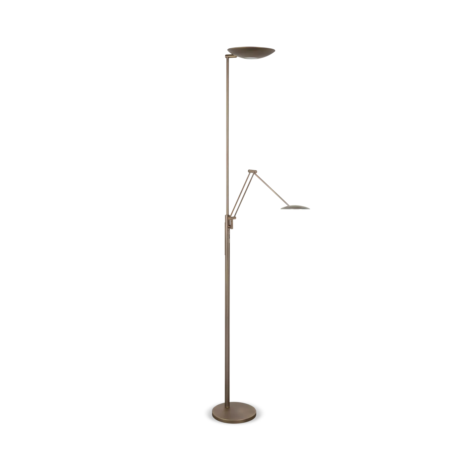 Vloerlamp (met leeslampje) Geneva - Brons