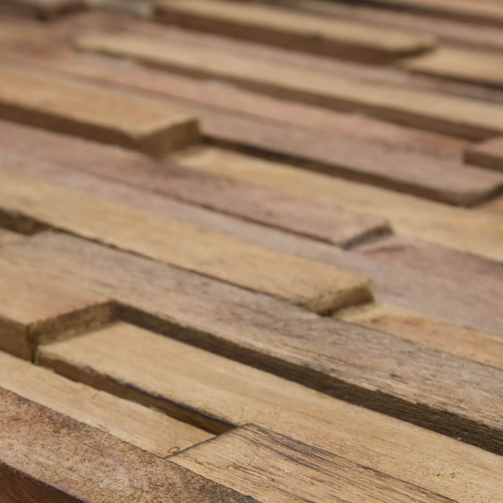 Houtstrips (set van 8) 3D Wood Panel - Hardwood Blackwash