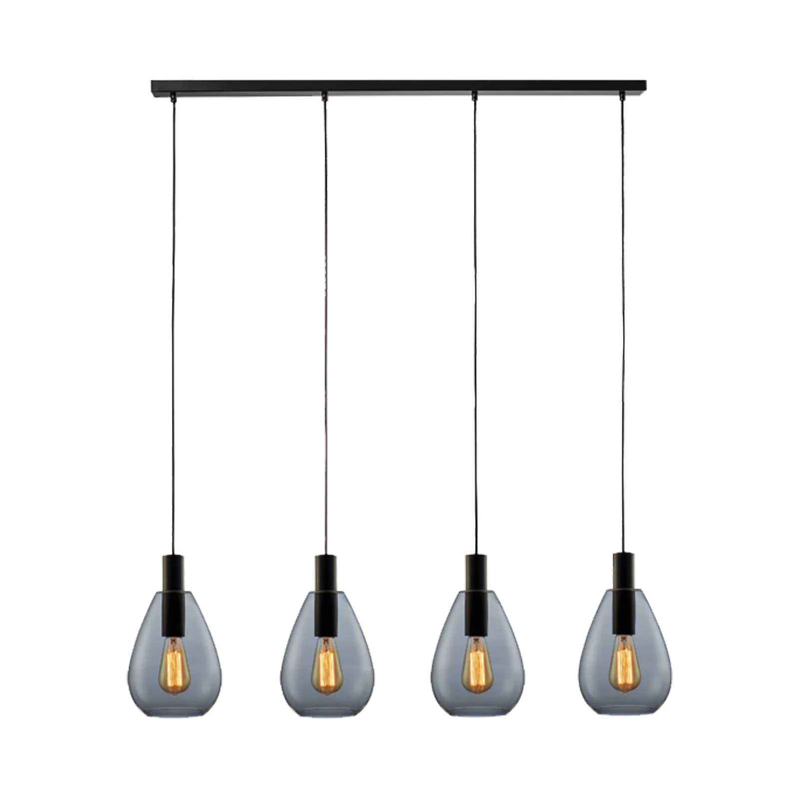 Hanglamp (4 lichts) Dorato - Zwart