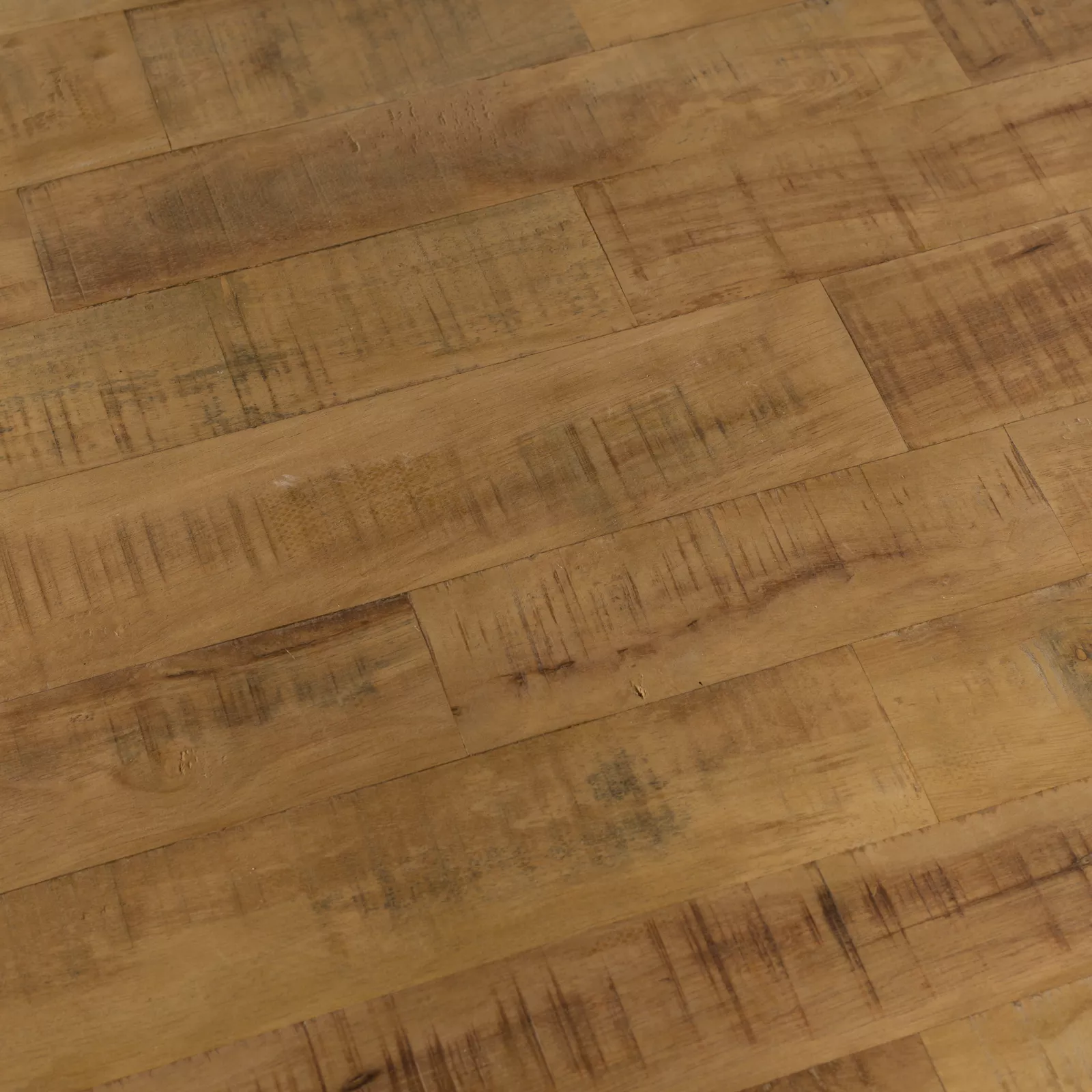 Eettafel (rond 120cm - poot 10x5cm) Steelwood - Seasoned Brown