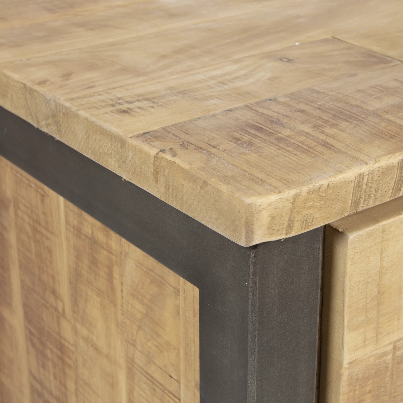 Tv meubel (210cm - 3 deuren) Steelwood - Seasoned Brown