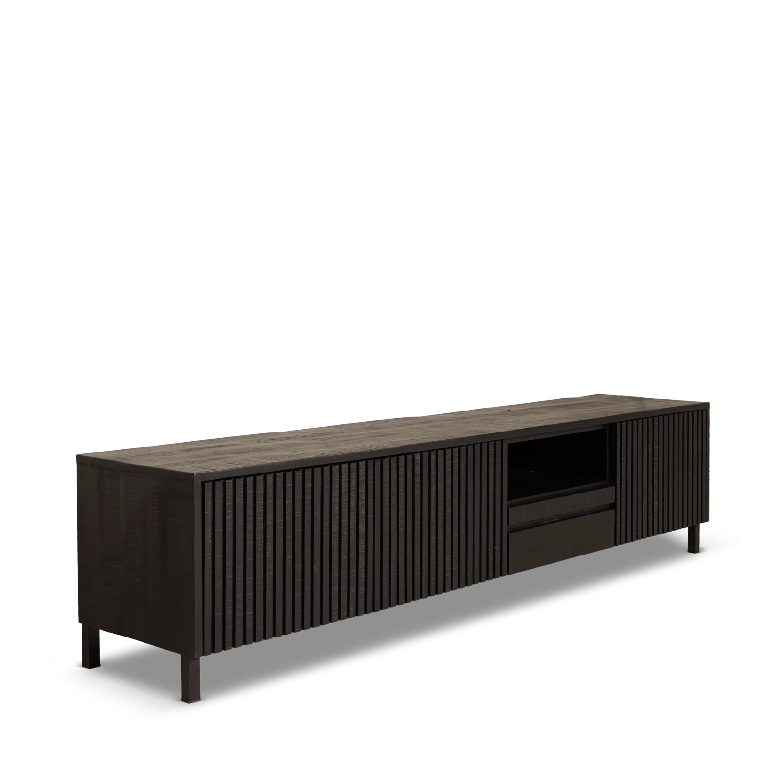 Tv meubel (210cm) Stripes - Zwart